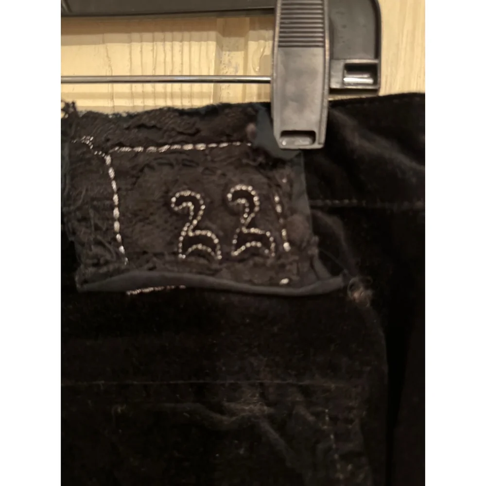 Twill Twenty Two Black Velvet Pants Size 30